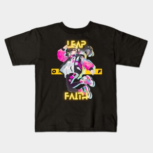 Leap of Faith (black) Kids T-Shirt